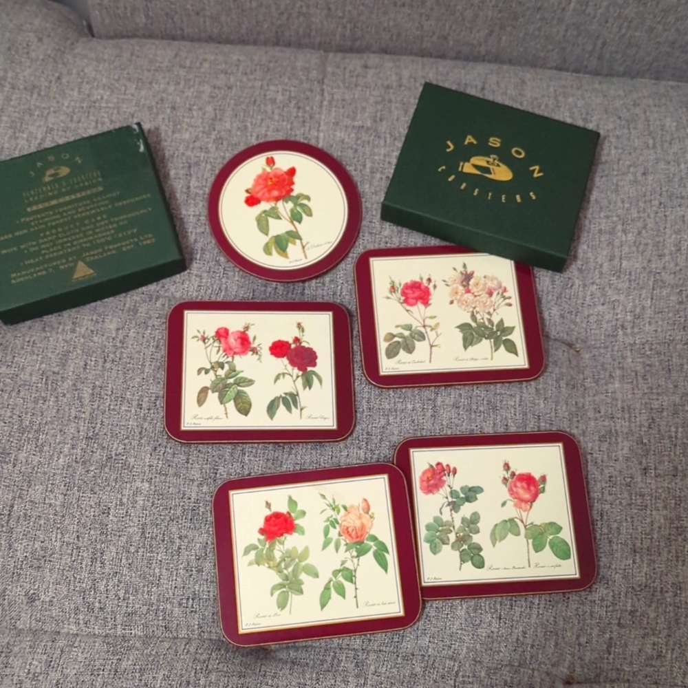 - Jason Coasters. Beautiful Rose Graphics. Cork backing. Quality ma…